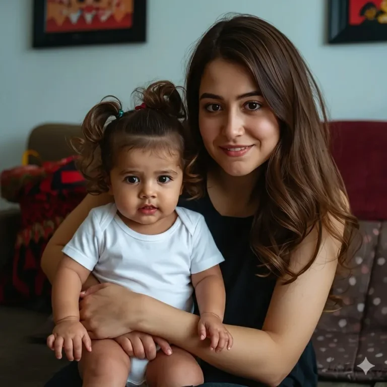 Babá residencial segurando bebê no colo em ambiente doméstico